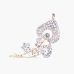 سنجاق سینه طلا 18 عیار زنانه مدل قلب توپر کد M557